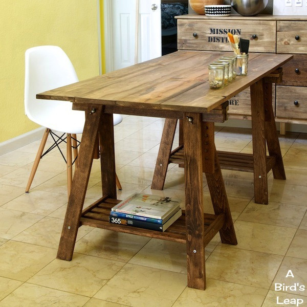 Best ideas about DIY Desk Legs
. Save or Pin A Bird s Leap DIY Rustic Desk with Stained IKEA Legs Now.