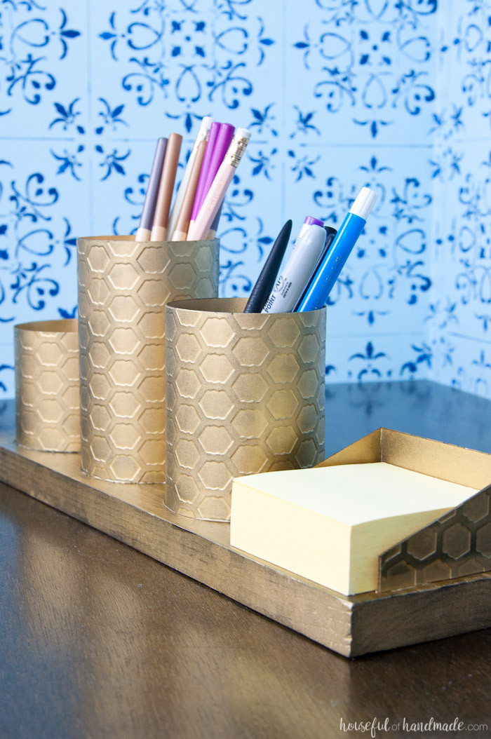 Best ideas about DIY Desk Organizer
. Save or Pin DIY Desk Organizer with Painted Brass a Houseful of Handmade Now.
