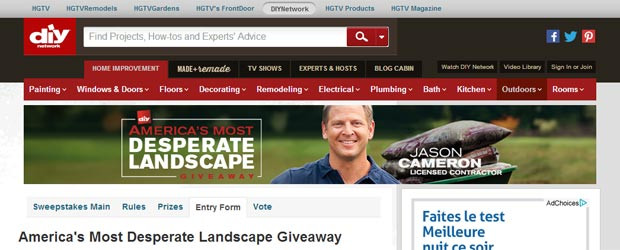 Best ideas about DIY Desperate Landscapes Sweepstakes
. Save or Pin Diynetwork America s Most Desperate Landscape Giveaway Now.