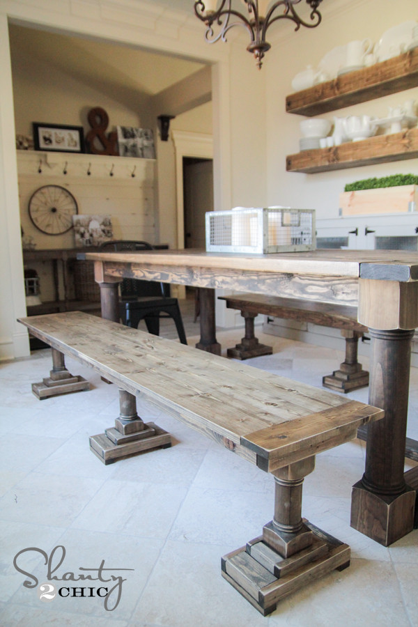 Best ideas about DIY Dining Bench
. Save or Pin Triple Leg DIY Dining Bench Shanty 2 Chic Now.