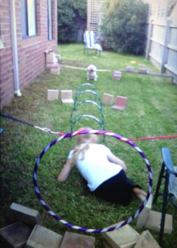 Best ideas about DIY Dog Agility Course
. Save or Pin Simple homemade dog agility course Made of hula hoops Now.