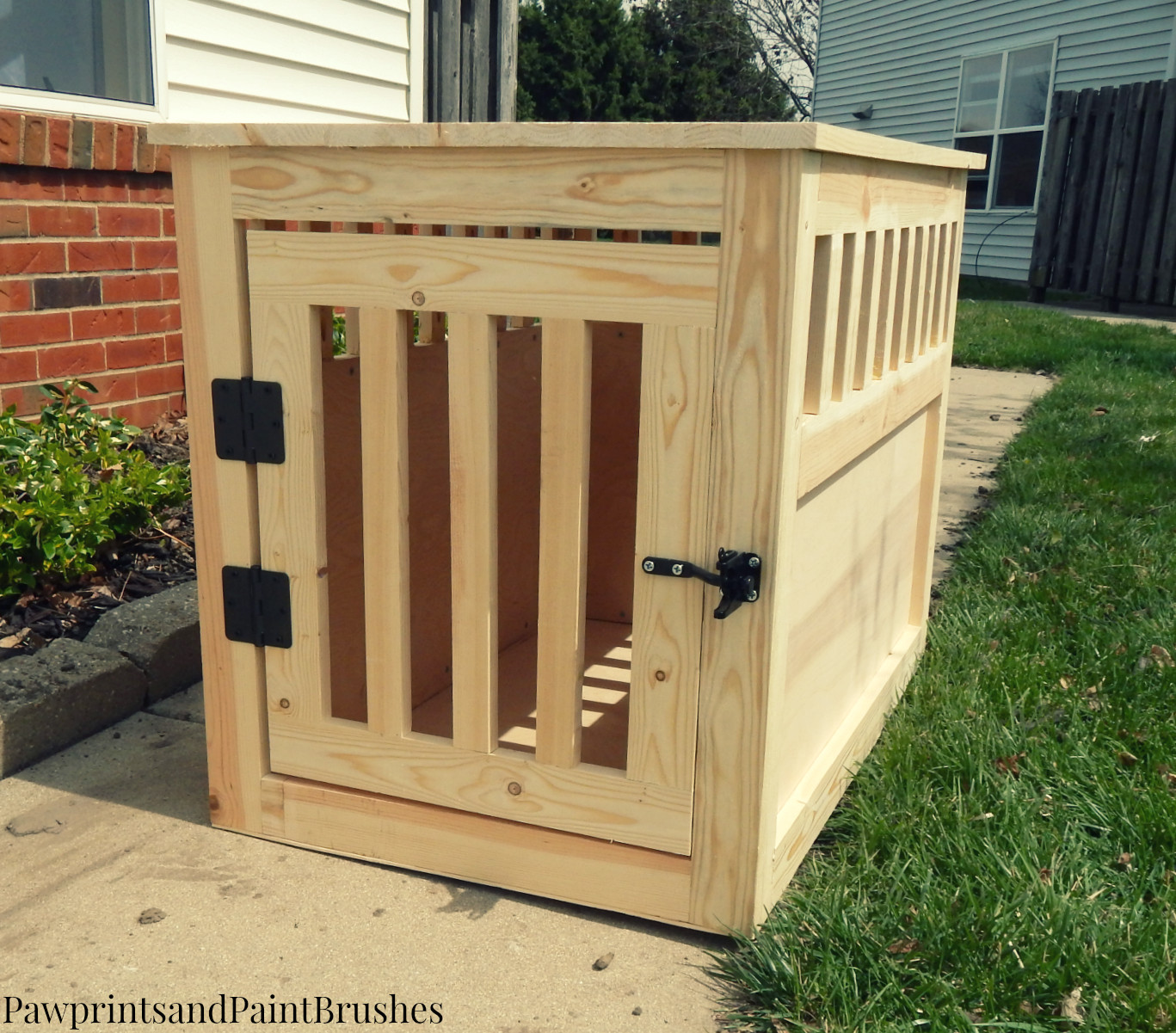 Best ideas about DIY Dog Cage
. Save or Pin Paw Prints and Paintbrushes DIY Wooden Dog Crate [That Now.