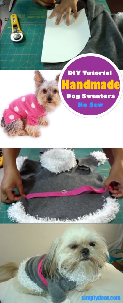 Best ideas about DIY Dog Coat No Sew
. Save or Pin Handmade Dog Sweaters – DIY Tutorial Learn how to make a Now.