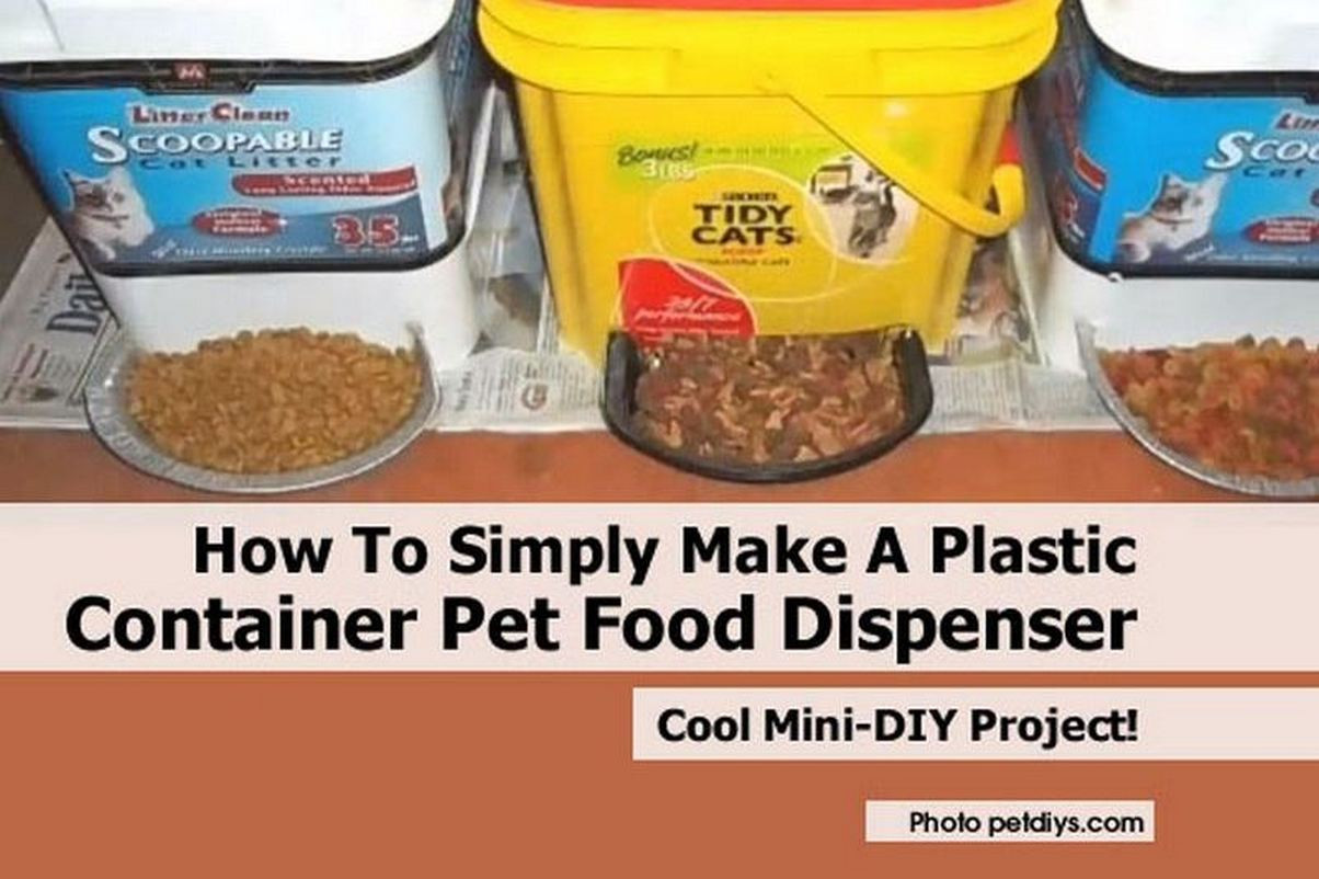 Best ideas about DIY Dog Food Dispenser
. Save or Pin How To Simply Make A Plastic Container Pet Food Dispenser Now.