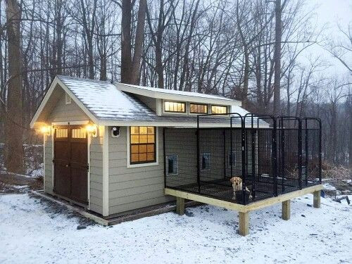 Best ideas about DIY Dog Kennels Plans
. Save or Pin Customized kennel out of a garden shed DIY ideas Now.