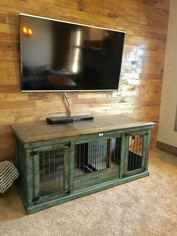 Best ideas about DIY Dog Pen Indoor
. Save or Pin Turquoise distressed double indoor dog kennel Our double Now.