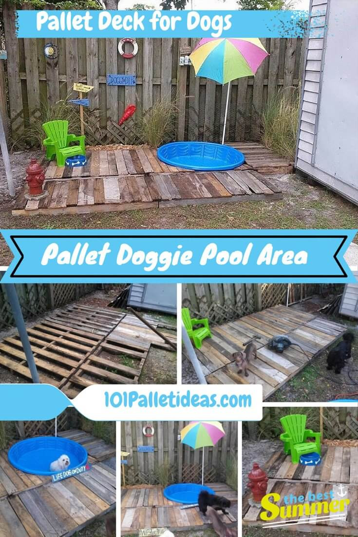Best ideas about DIY Dog Pool
. Save or Pin DIY Pallet Doggie Pool Area Pallet Deck Now.