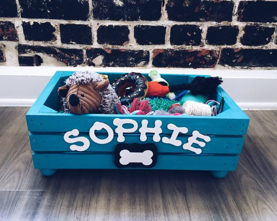 Best ideas about DIY Dog Toy Box
. Save or Pin Doggy Toy Box personalized Pet Storage Dog Toy Crate Now.