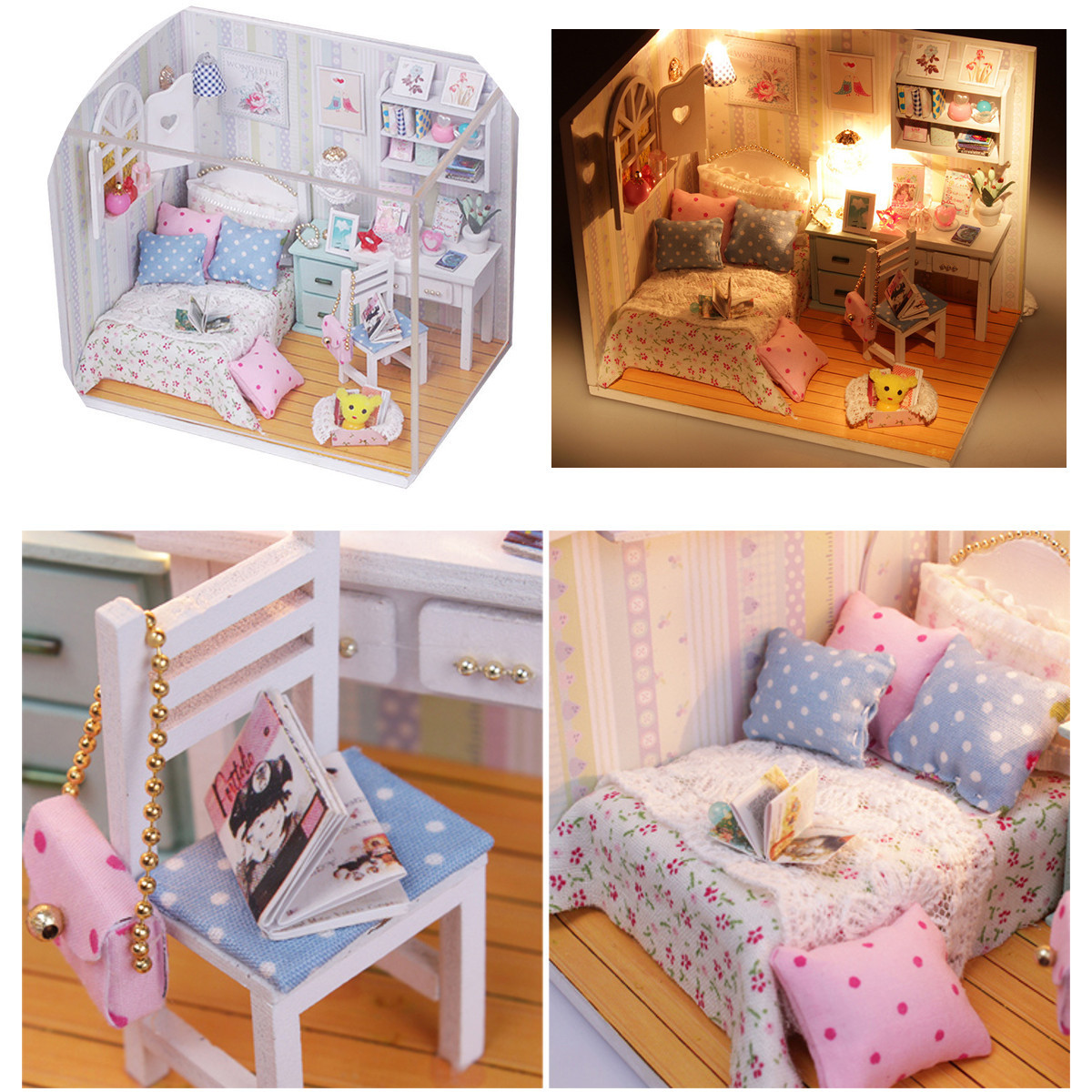 Best ideas about DIY Doll Furniture
. Save or Pin DIY Wood Dollhouse Miniature with LED Furniture Cover Doll Now.
