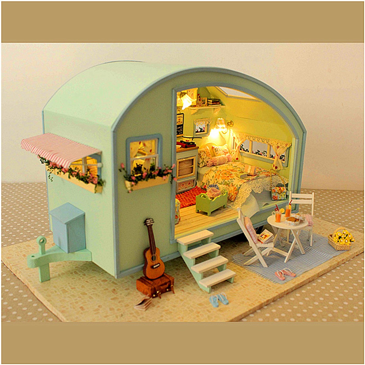 Best ideas about DIY Dollhouse Kit
. Save or Pin DIY Wooden Dollhouse Miniature Kit Doll house LED Music Now.