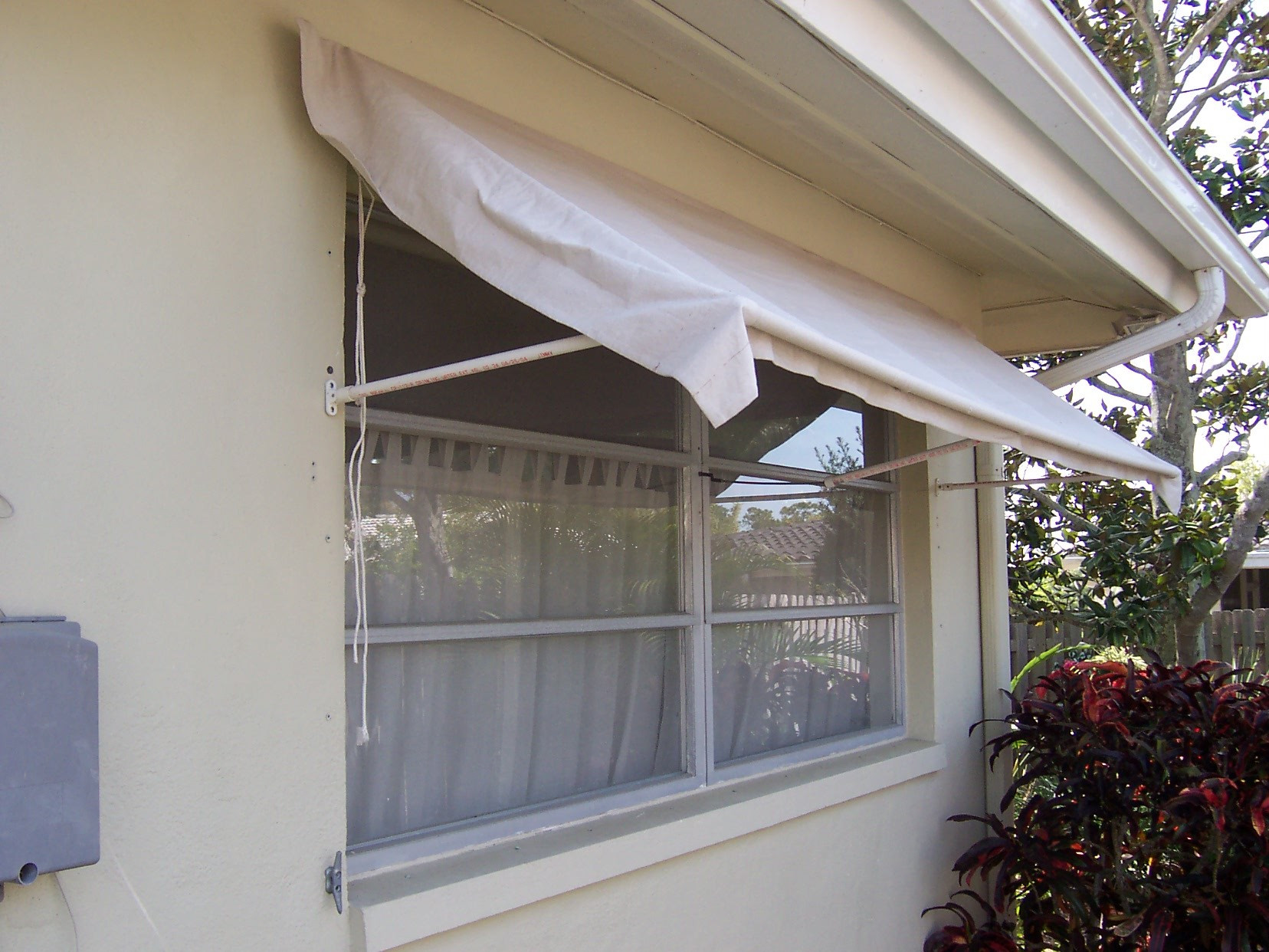 Best ideas about DIY Door Awning Plans
. Save or Pin Retractable Window Awning Made of PVC Frame & Drop Cloth Now.