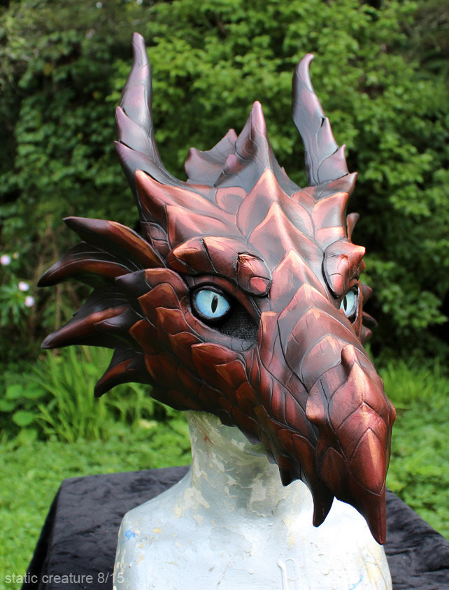 Best ideas about DIY Dragon Mask
. Save or Pin Red leather dragon mask Now.