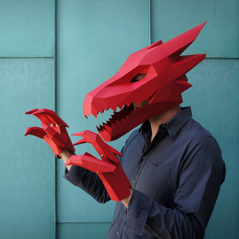 Best ideas about DIY Dragon Mask
. Save or Pin DIY Low Poly Animal Masks for Halloween by Wintercroft Now.
