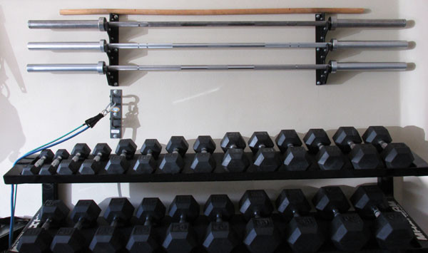 Best ideas about DIY Dumbbell Rack
. Save or Pin Space Saving DIY Barbell Rack Bar Storage Now.