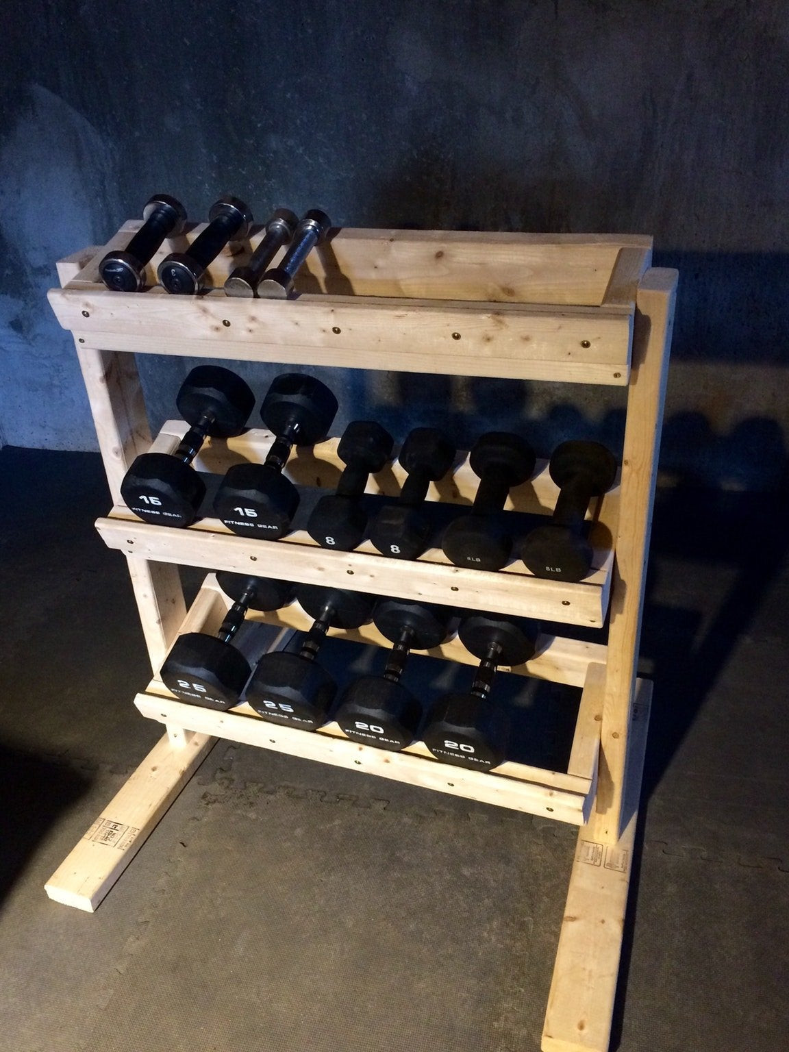 Best ideas about DIY Dumbbell Rack
. Save or Pin DIY dumbbell rack homegym Now.