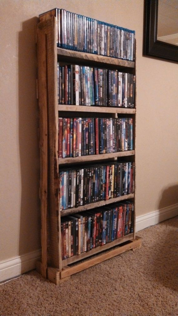 Best ideas about DIY Dvd Racks
. Save or Pin Pallet Wood DVD Rack Holds approx 230 DVD s Now.