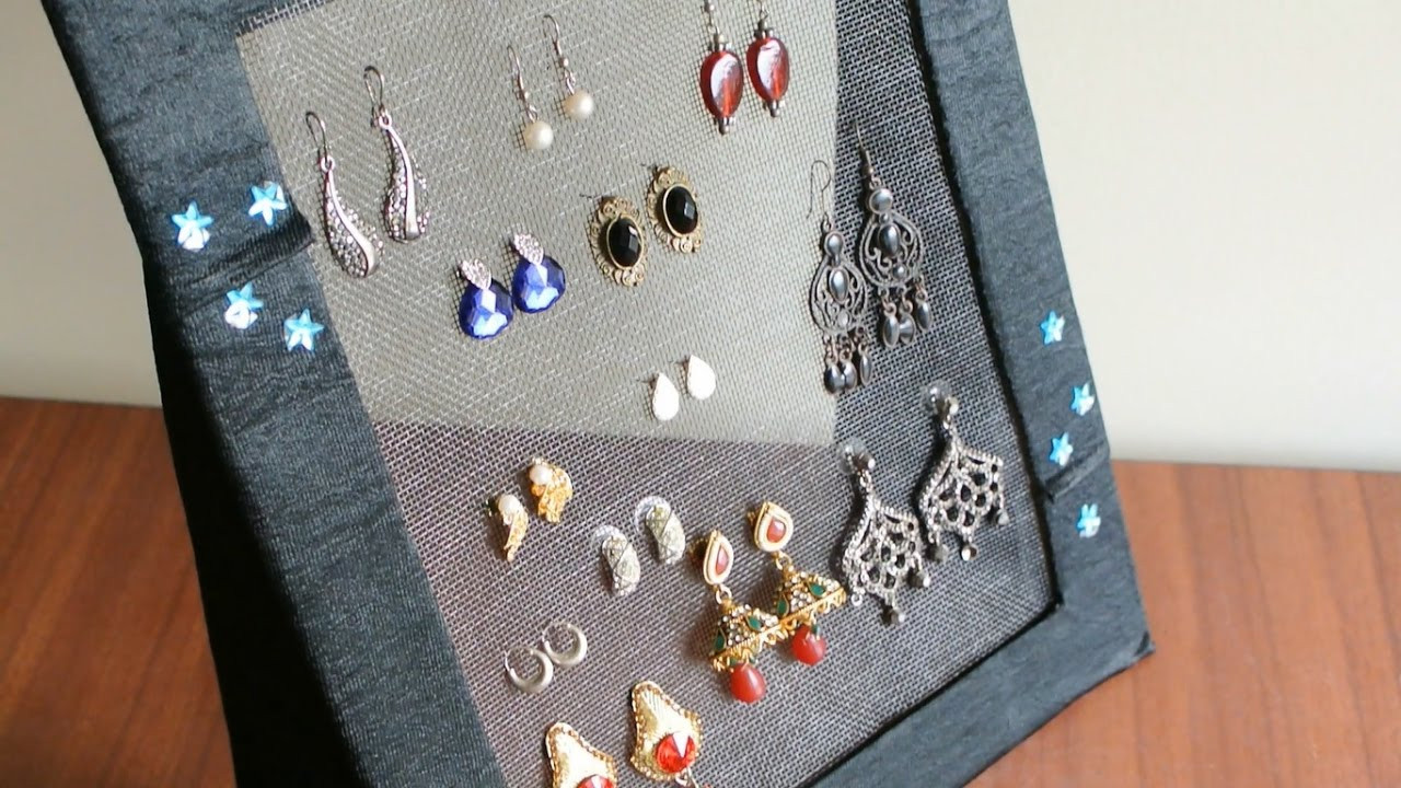 Best ideas about DIY Earring Organizer
. Save or Pin DIY Jewelry organizer Earring holder Now.