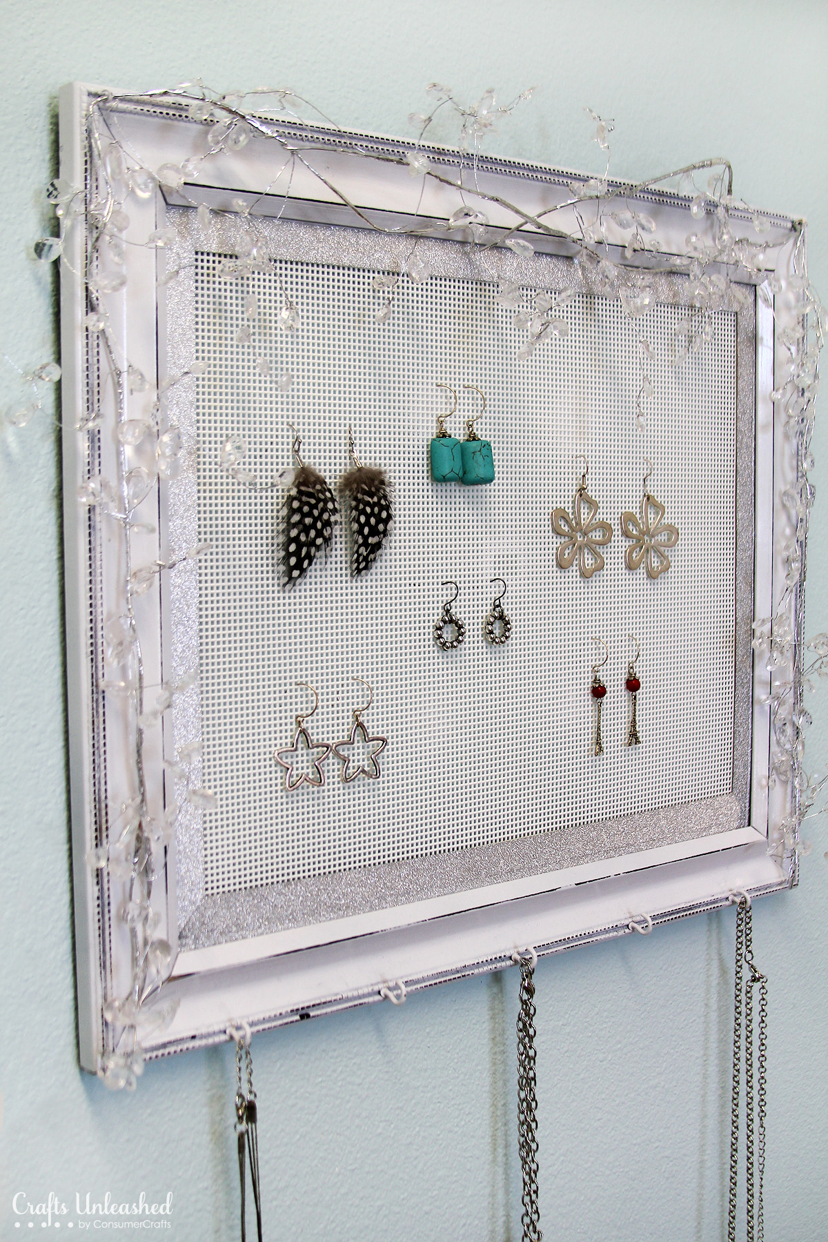 Best ideas about DIY Earring Organizer
. Save or Pin Shabby Chic Plastic Canvas DIY Jewelry Organizer Now.