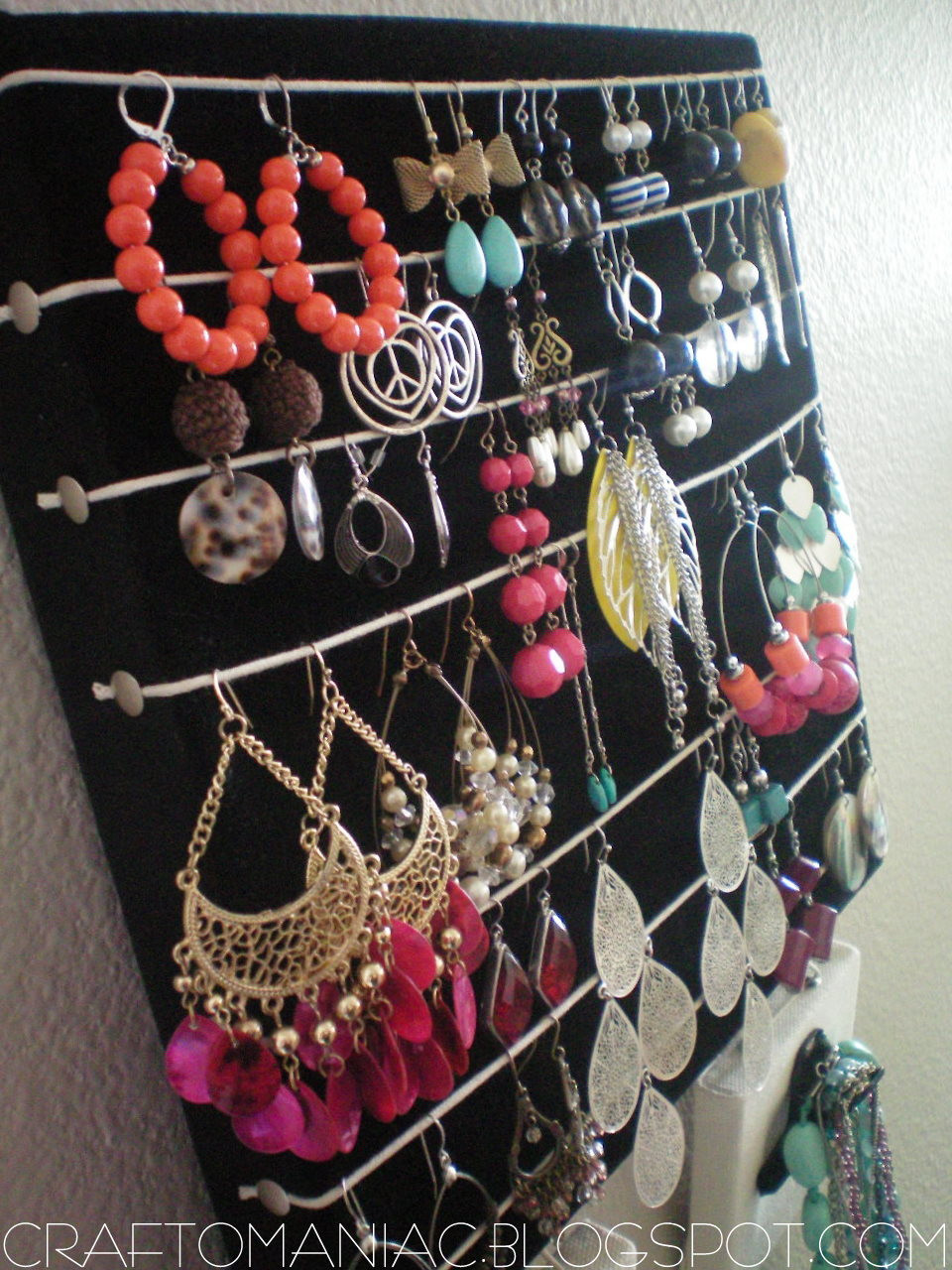 Best ideas about DIY Earring Organizer
. Save or Pin Getting Organized DIY Earring & Necklace Holder Craft O Now.