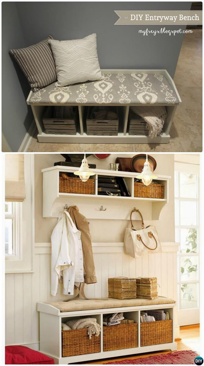 Best ideas about DIY Entryway Organizer
. Save or Pin 20 Best Entryway Bench DIY Ideas Projects [Picture Now.