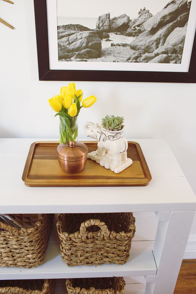 Best ideas about DIY Entryway Table
. Save or Pin Entryway Key Throw Table – A Beautiful Mess Now.