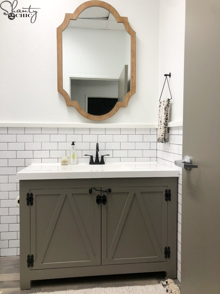 Best ideas about DIY Farmhouse Bathroom Vanity
. Save or Pin DIY Modern Farmhouse Bathroom Vanity Shanty 2 Chic Now.