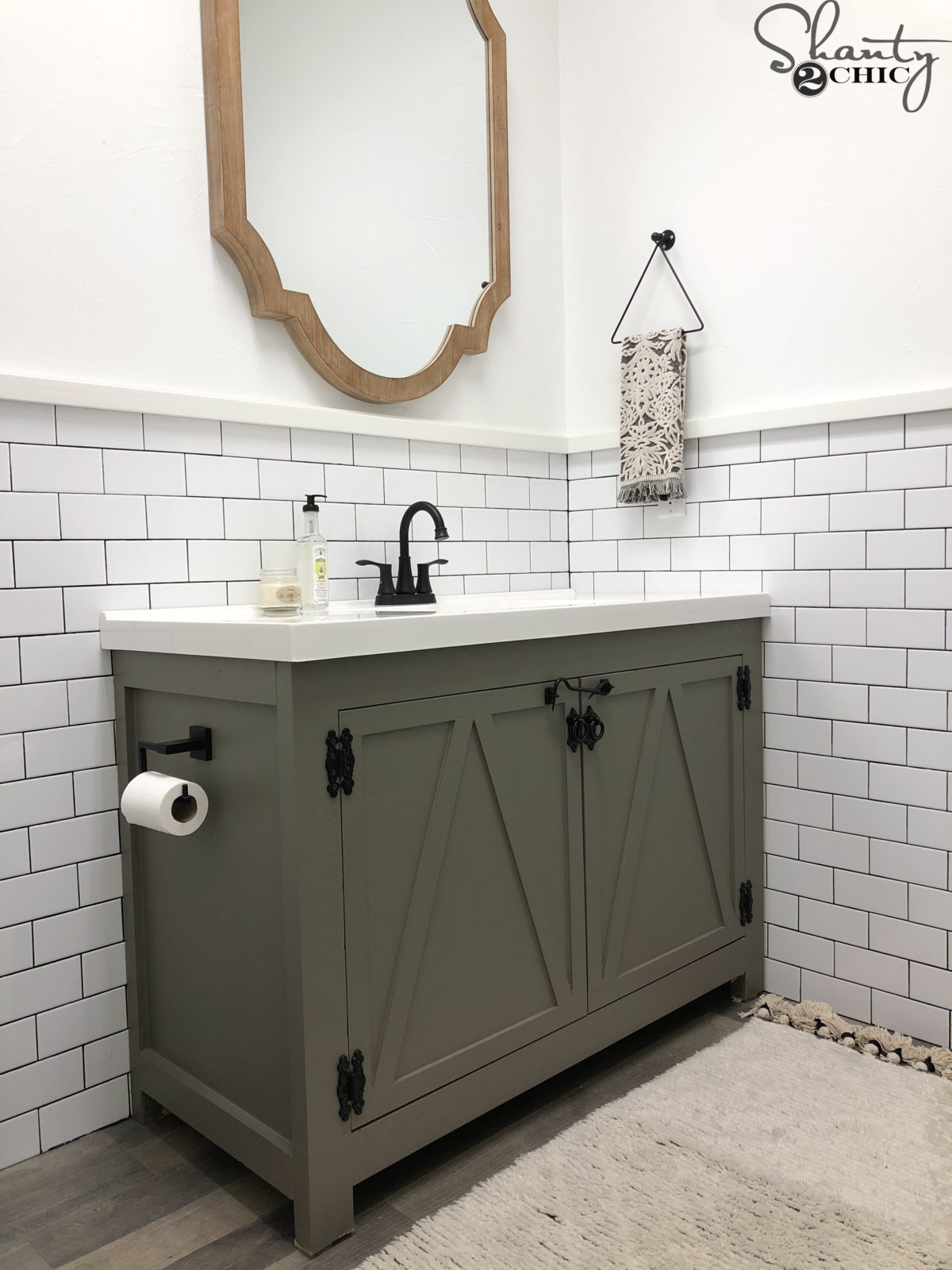 Best ideas about DIY Farmhouse Bathroom Vanity
. Save or Pin DIY Modern Farmhouse Bathroom Vanity Shanty 2 Chic Now.