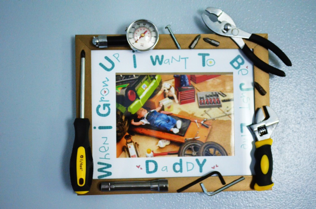 Best ideas about DIY Father'S Day Gifts From Baby
. Save or Pin Fathers Day DIY Baby Mechanic Tool Frame Project Nursery Now.