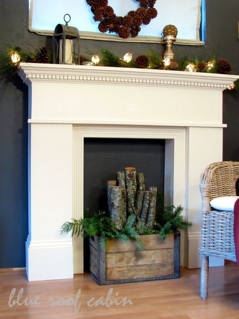 Best ideas about DIY Faux Fireplace Mantel And Surround
. Save or Pin blue roof cabin DIY MANTEL Now.