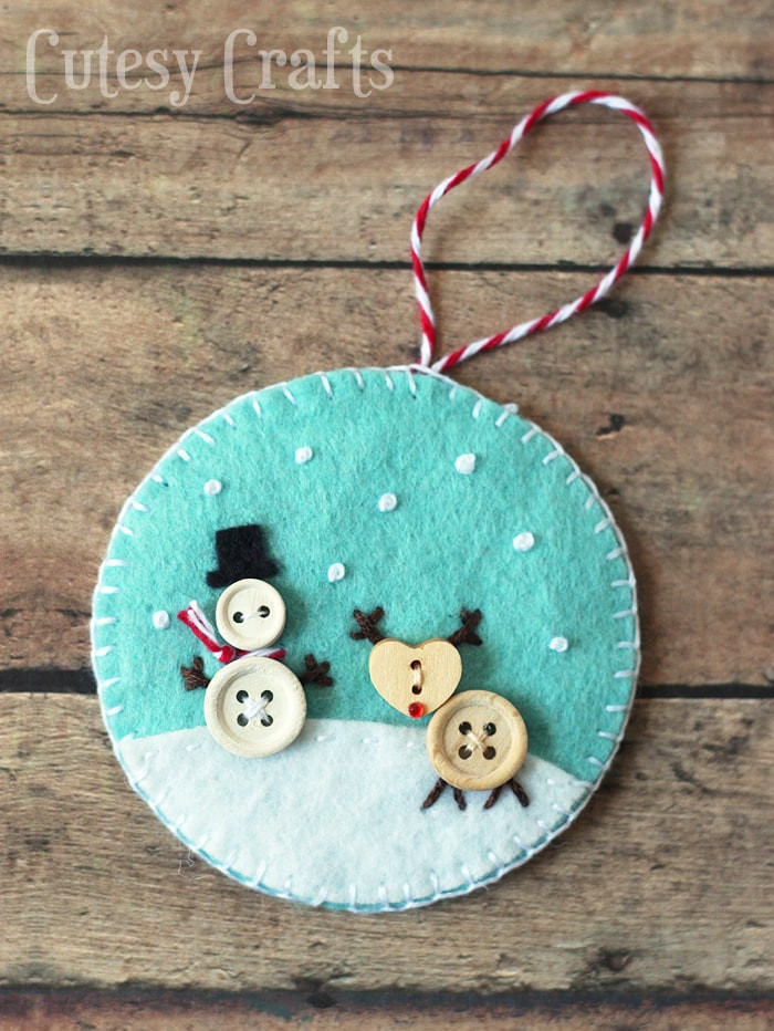 Best ideas about DIY Felt Christmas Ornament
. Save or Pin Button and Felt DIY Christmas Ornaments Cutesy Crafts Now.