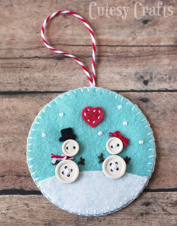 Best ideas about DIY Felt Christmas Ornament
. Save or Pin Button and Felt DIY Christmas Ornaments Cutesy Crafts Now.