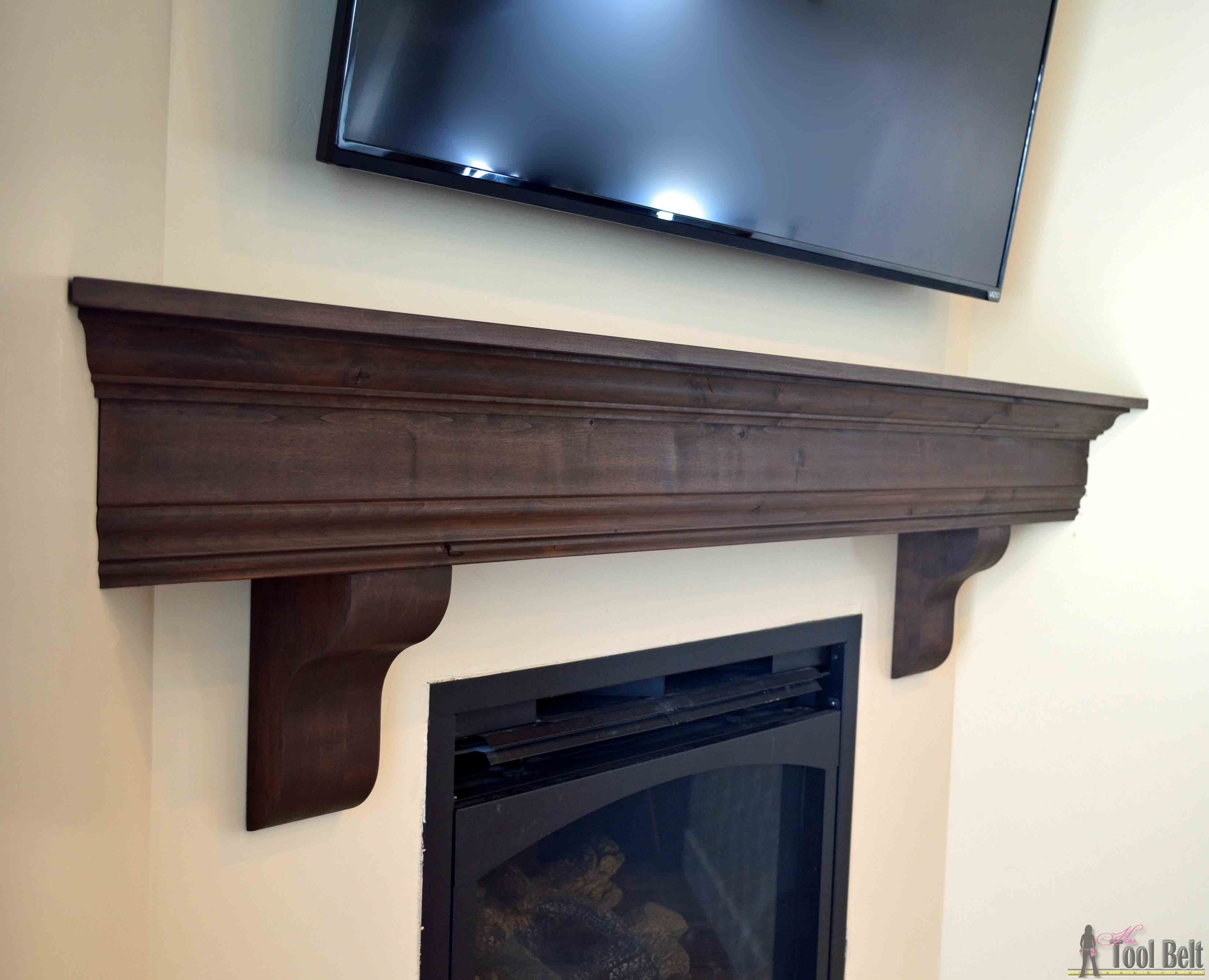 Best ideas about Diy Fireplace Mantel
. Save or Pin DIY Fireplace Mantel Shelf Her Tool Belt Now.