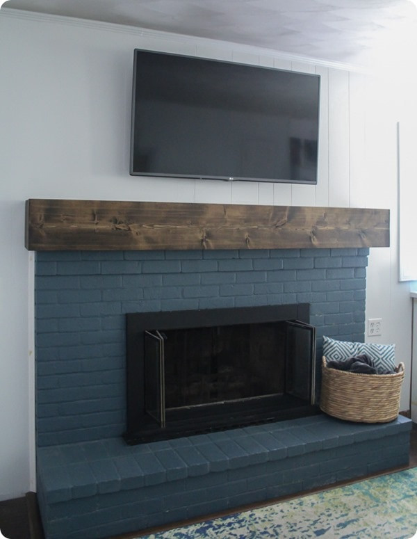 Best ideas about Diy Fireplace Mantel
. Save or Pin DIY rustic fireplace mantel the cure for a boring Now.