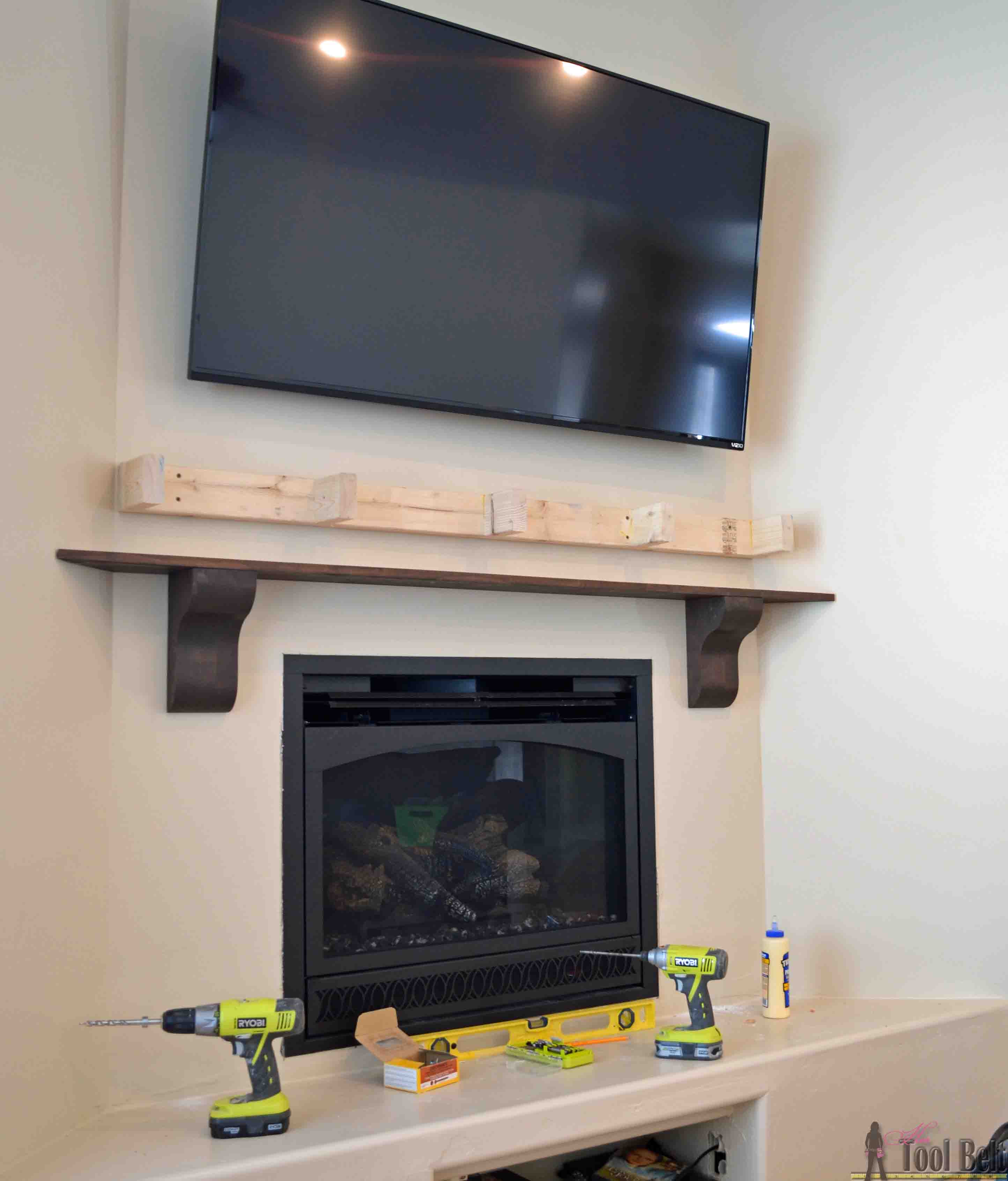 Best ideas about DIY Fireplace Mantel Shelf
. Save or Pin DIY Fireplace Mantel Shelf Her Tool Belt Now.