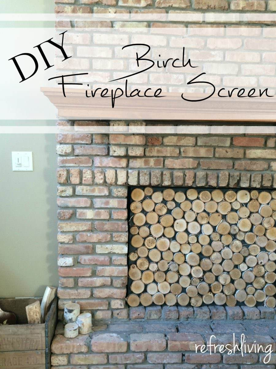 Best ideas about DIY Fireplace Screens
. Save or Pin Birch Log Fireplace Screen Refresh Living Now.