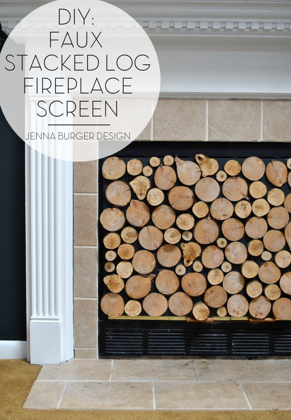 Best ideas about DIY Fireplace Screens
. Save or Pin Faux Stacked Log Fireplace Screen Jenna Burger Now.