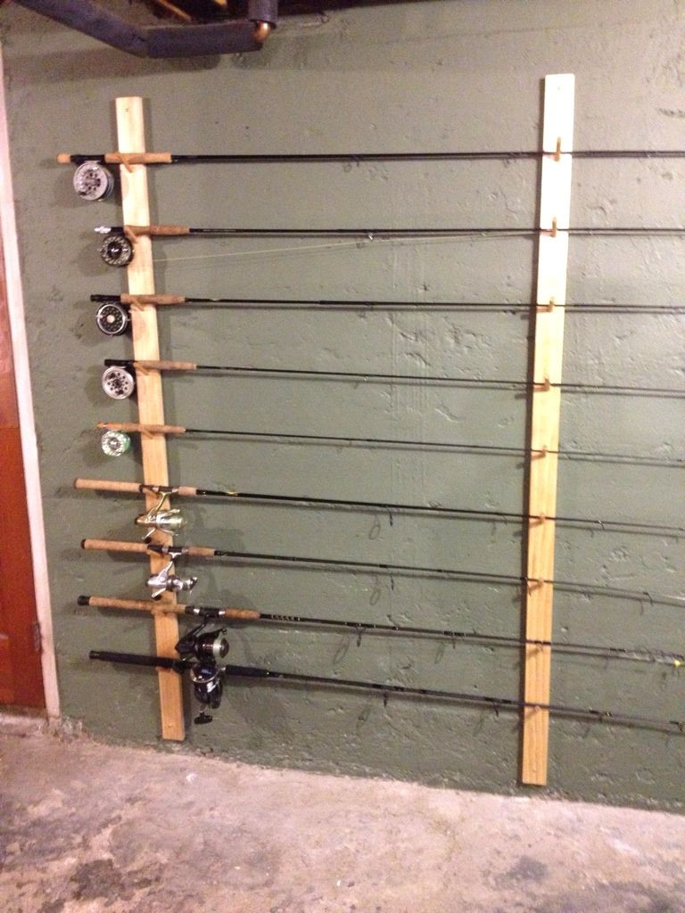 Best ideas about DIY Fishing Rod Storage
. Save or Pin Simple dowel rod style rack Now.