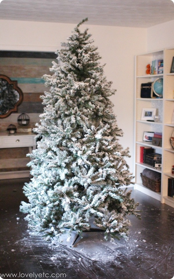 Best ideas about DIY Flocked Christmas Tree
. Save or Pin DIY Flocked Christmas Tree e Year Later Lovely Etc Now.