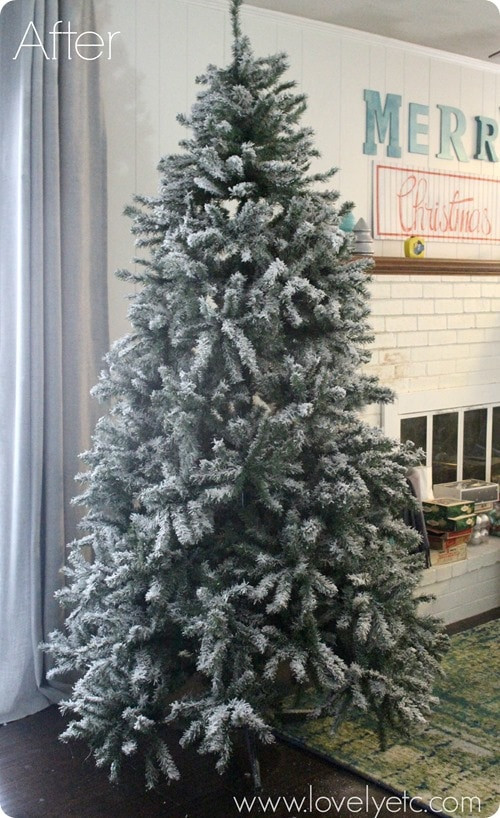 Best ideas about DIY Flocked Christmas Tree
. Save or Pin DIY Flocked Christmas Tree Lovely Etc Now.