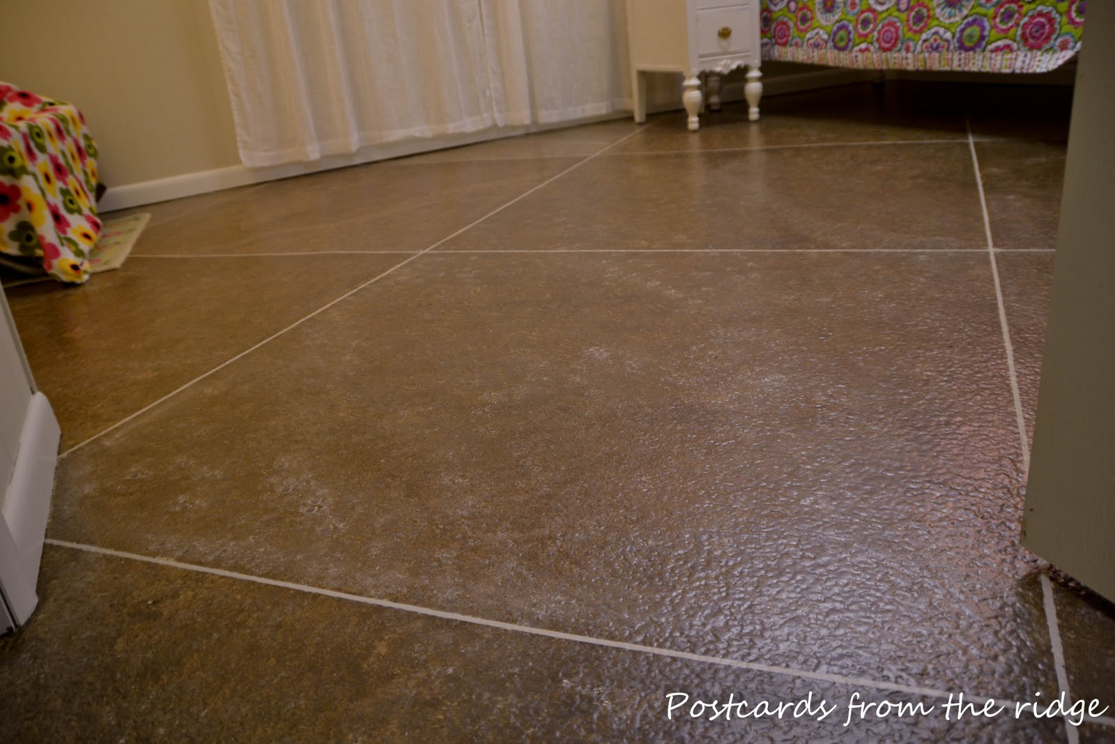 Best ideas about DIY Floor Tiling
. Save or Pin DIY Faux painted tile floor Now.