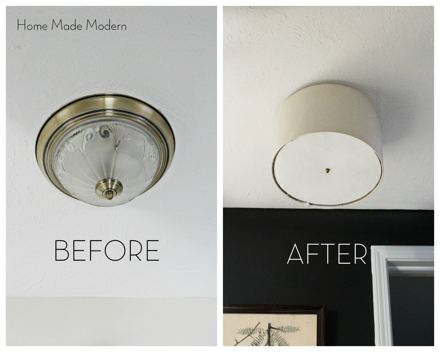 Best ideas about DIY Flush Mount Ceiling Light
. Save or Pin DIY Flush Mount Drum Shade Home Made Modern Now.