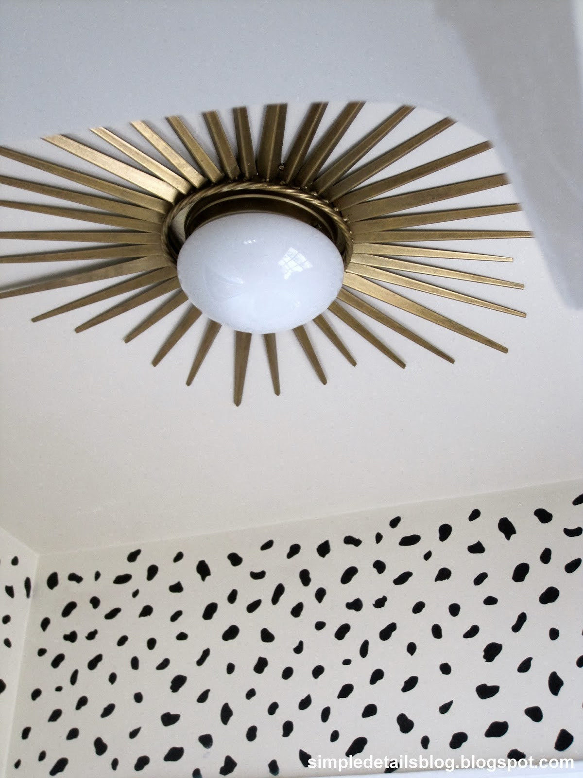 Best ideas about DIY Flush Mount Ceiling Light
. Save or Pin Simple Details diy gold sunburst flush mount light Now.