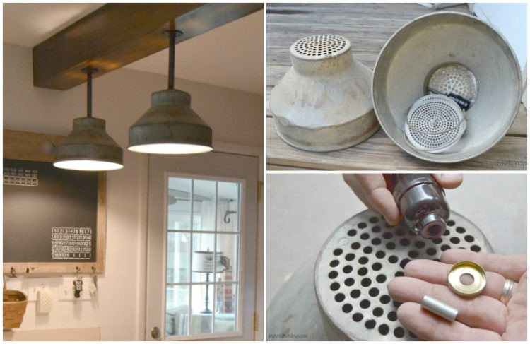 Best ideas about DIY Flush Mount Ceiling Light
. Save or Pin DIY Galvanized Colanders Ceiling Light Tutorial • iD Lights Now.