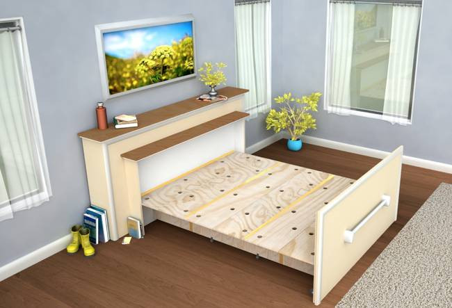 Best ideas about DIY Fold Up Bed
. Save or Pin Live in a tiny house Build a DIY built in roll out bed Now.