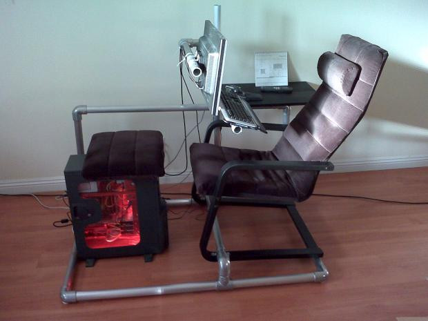 Best ideas about DIY Gaming Chair Plans
. Save or Pin DIY gaming rig made from pipes Now.