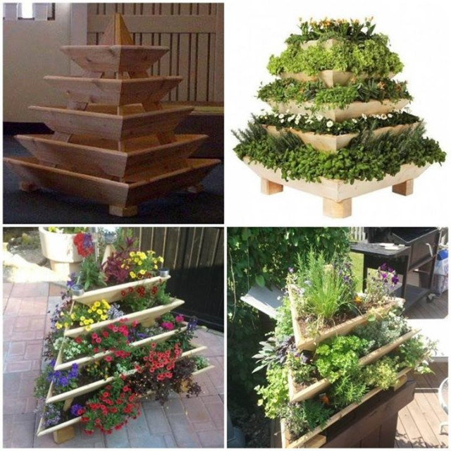 Best ideas about DIY Garden Tower
. Save or Pin DIY Vertical Garden Pyramid Planter Now.