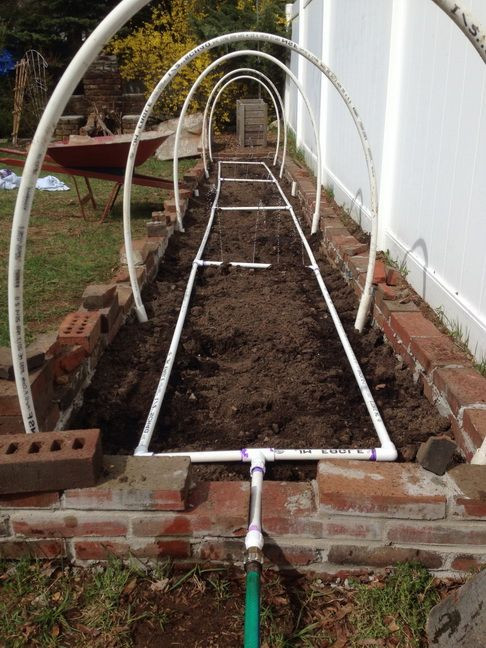 Best ideas about DIY Garden Watering Systems
. Save or Pin How To Build A DIY Raised Brick Planter Greenhouse With A Now.