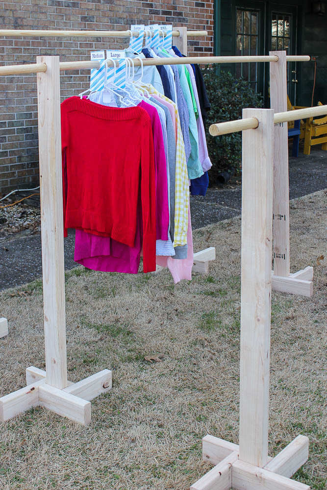 Best ideas about DIY Garment Racks
. Save or Pin DIY Clothes Rack and Free Printable Size Dividers for Yard Now.