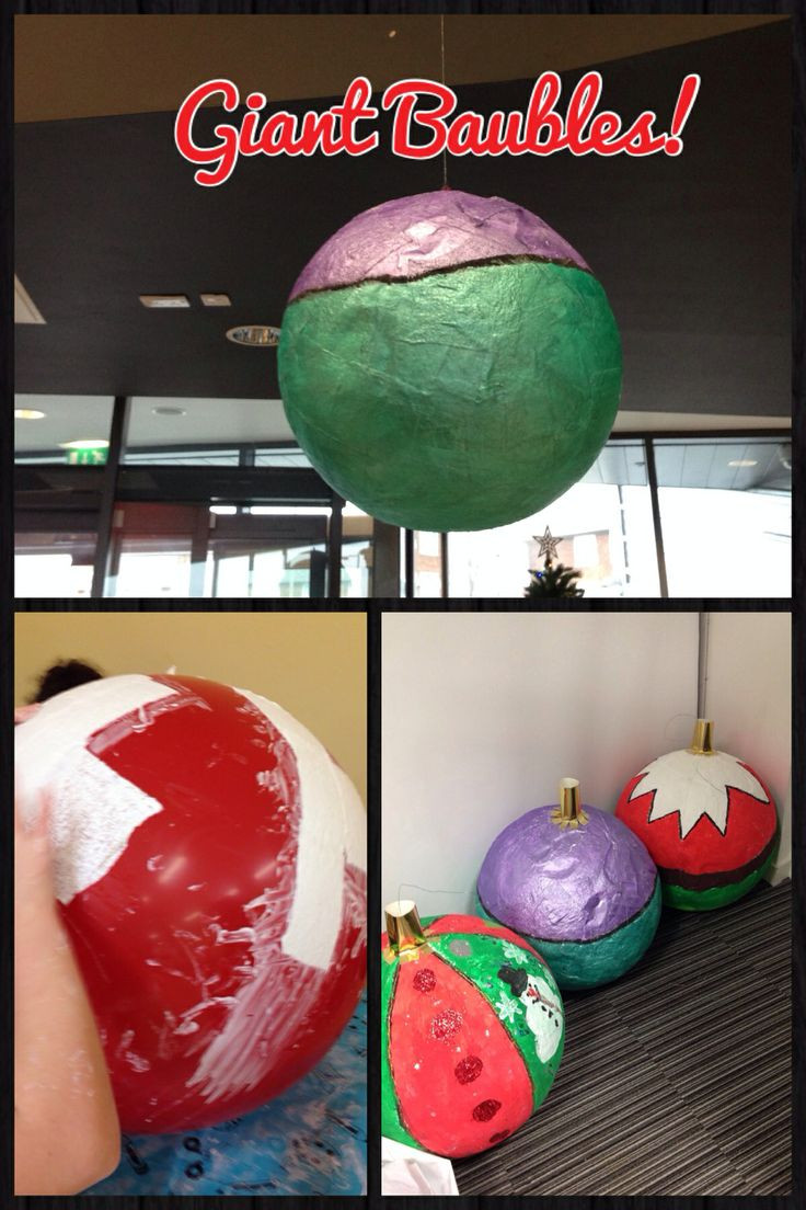 Best ideas about DIY Giant Christmas Ornaments
. Save or Pin DIY giant Christmas baubles Could be used as an outside Now.