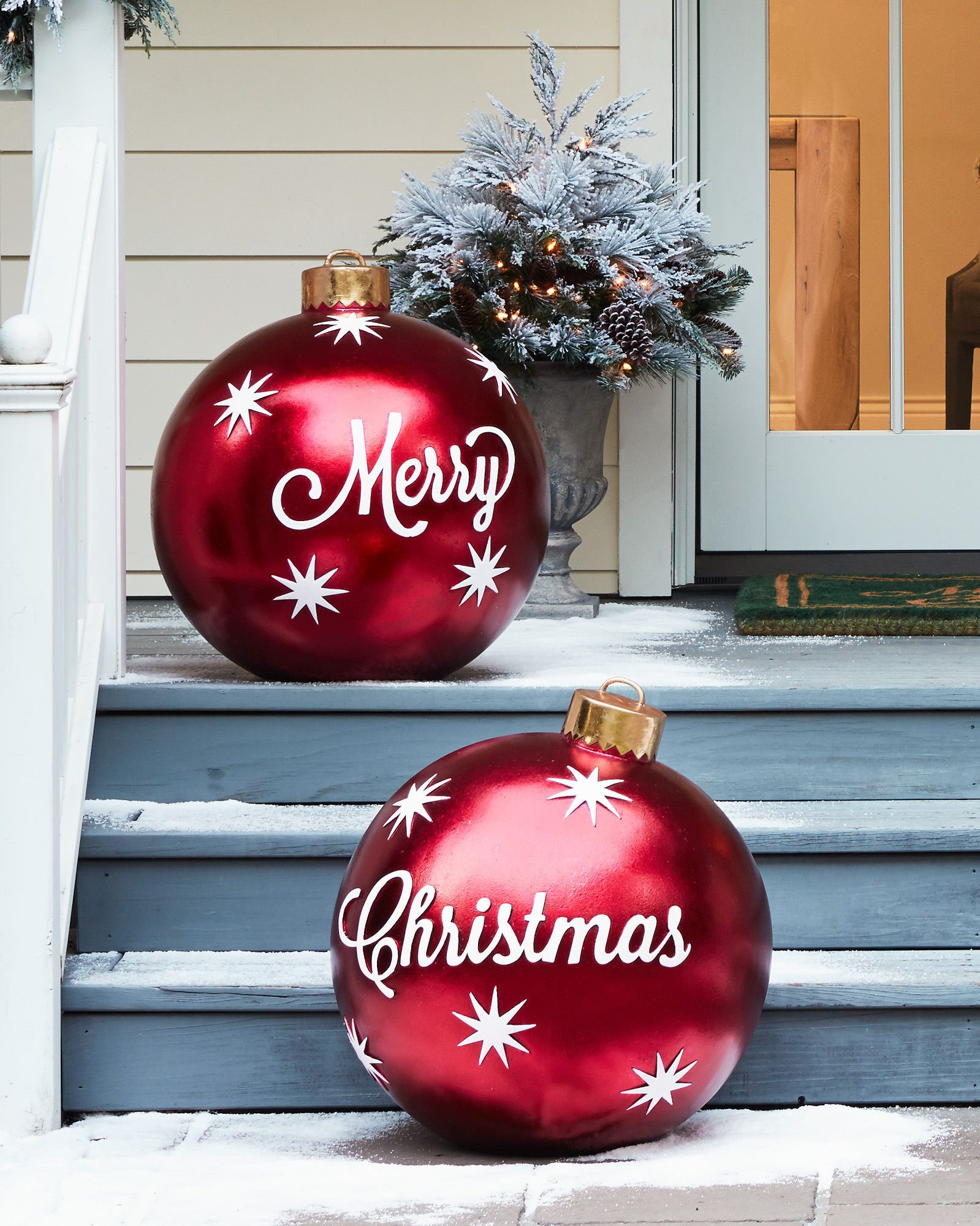 Best ideas about DIY Giant Outdoor Christmas Ornaments
. Save or Pin DIY Outdoor Merry Christmas Ornaments Set of 2 Beach Now.